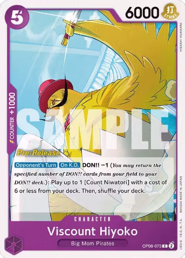 Viscount Hiyoko (OP08-073), Two Legends Pre-Release Cards — One Piece card price