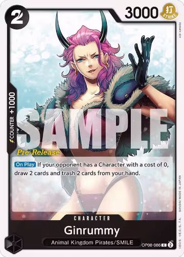 Ginrummy (OP08-086), Two Legends Pre-Release Cards — One Piece card price