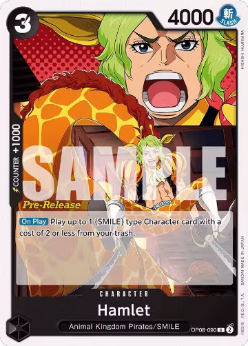 Hamlet (OP08-090), Two Legends Pre-Release Cards — One Piece card price