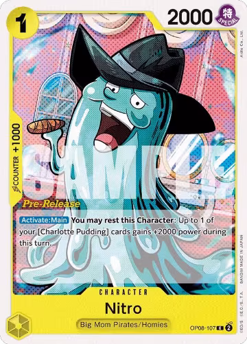 Nitro (OP08-107), Two Legends Pre-Release Cards — One Piece card price