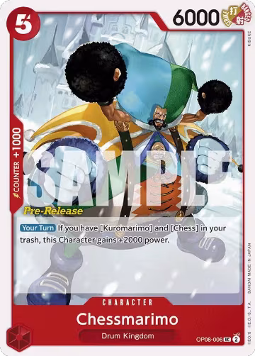 Chessmarimo (OP08-006), Two Legends Pre-Release Cards — One Piece card price