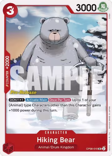 Hiking Bear (OP08-010), Two Legends Pre-Release Cards — One Piece card price