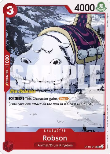Robson (OP08-013), Two Legends Pre-Release Cards — One Piece card price