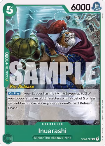 Inuarashi (OP08-022), Two Legends Pre-Release Cards — One Piece card price