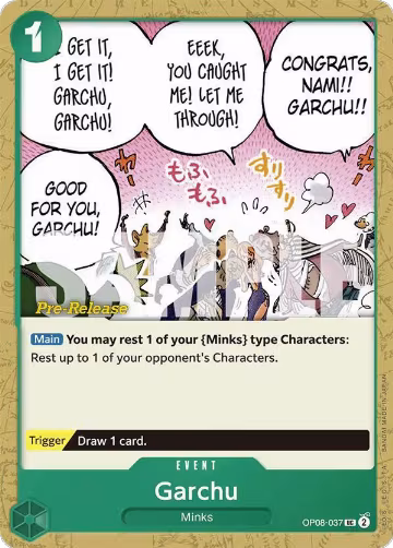 Garchu (OP08-037), Two Legends Pre-Release Cards — One Piece card price