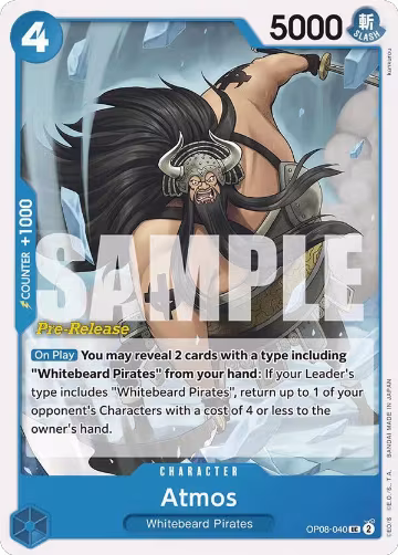 Atmos (OP08-040), Two Legends Pre-Release Cards — One Piece card price
