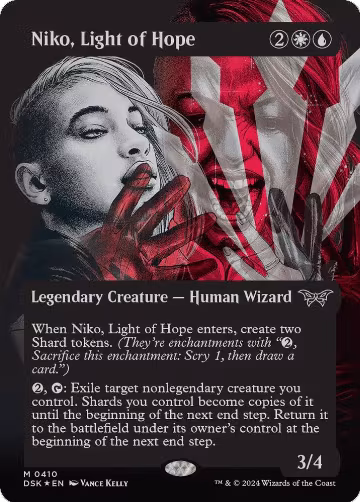 Niko, Light of Hope (Showcase) (Textured Foil) (410), Duskmourn: House of Horror — Magic card price