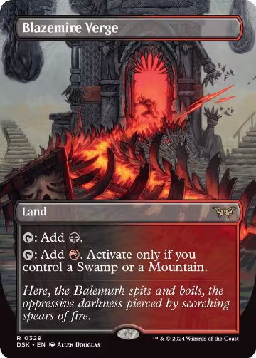 Blazemire Verge (Borderless) (329), Duskmourn: House of Horror — Magic card price