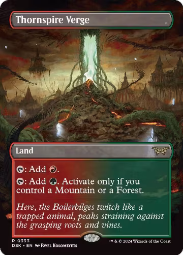 Thornspire Verge (Borderless) (333), Duskmourn: House of Horror — Magic card price