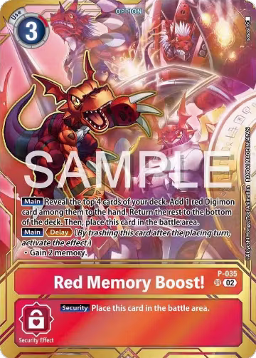 Red Memory Boost! - P-035 (Premium Card Collection - Memory Boost! Set) (P-035 P), Digimon Promotion Cards — Digimon card price