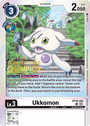 Ukkomon (2024 Regionals Champion) (BT16-082 R) — card price