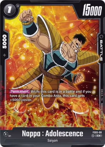 Nappa : Adolescence (Bonus Pack Alternate Art) (FS05-09), Starter Deck 5: Bardock — DB Fusion card price