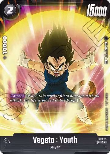 Vegeta : Youth (Bonus Pack Alternate Art) (FS05-14), Starter Deck 5: Bardock — DB Fusion card price
