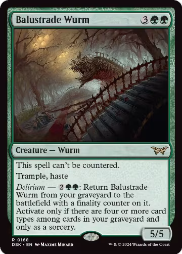 Balustrade Wurm (168), Duskmourn: House of Horror — Magic card price