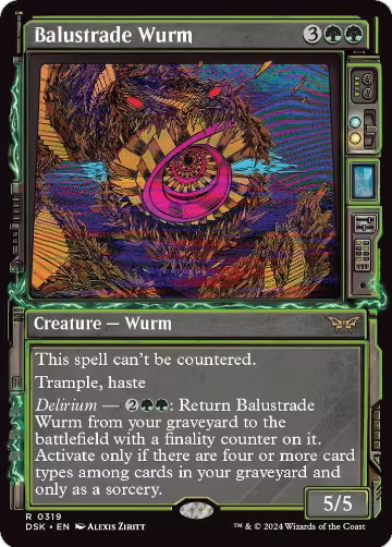 Balustrade Wurm (Showcase) (319), Duskmourn: House of Horror — Magic card price