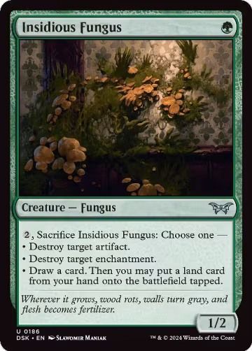 Insidious Fungus (186), Duskmourn: House of Horror — Magic card price