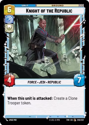 Knight of the Republic (049/257), Twilight of the Republic — Star Wars card price