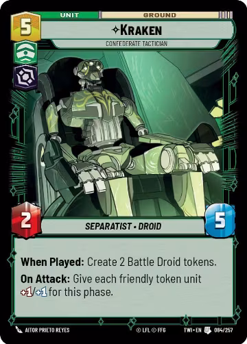 Kraken - Confederate Tactician (084/257), Twilight of the Republic — Star Wars card price