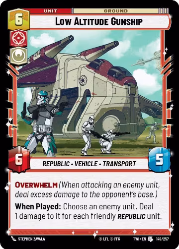 Low Altitude Gunship (149/257), Twilight of the Republic — Star Wars card price