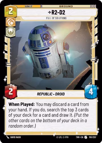 R2-D2 - Full of Solutions (193/257), Twilight of the Republic — Star Wars card price
