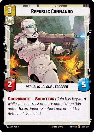 Republic Commando (243/257), Twilight of the Republic — Star Wars card price
