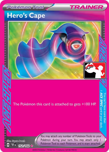 Hero's Cape - 152/162 (152/162), Prize Pack Series Cards — Pokémon card price