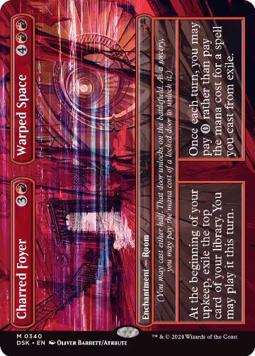 Charred Foyer // Warped Space (Borderless) (340), Duskmourn: House of Horror — Magic card price