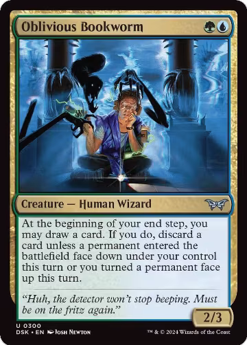 Oblivious Bookworm (0300) (300), Duskmourn: House of Horror — Magic card price