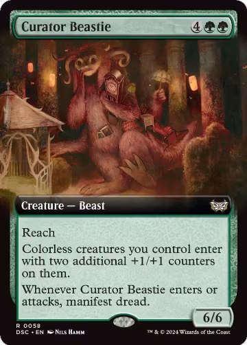 Curator Beastie (Extended Art) (58), Commander: Duskmourn: House of Horror — Magic card price
