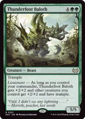 Thunderfoot Baloth (201), Commander: Duskmourn: House of Horror — Magic card price