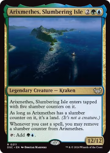 Arixmethes, Slumbering Isle (211), Commander: Duskmourn: House of Horror — Magic card price