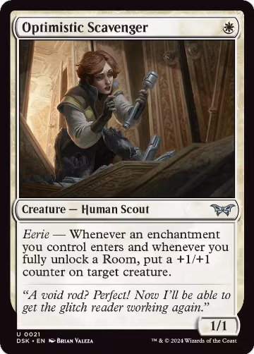 Optimistic Scavenger (0021) (21), Duskmourn: House of Horror — Magic card price