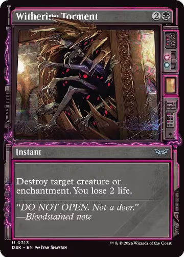 Withering Torment (Showcase) (313), Duskmourn: House of Horror — Magic card price