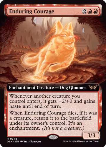 Enduring Courage (Extended Art) (378), Duskmourn: House of Horror — Magic card price