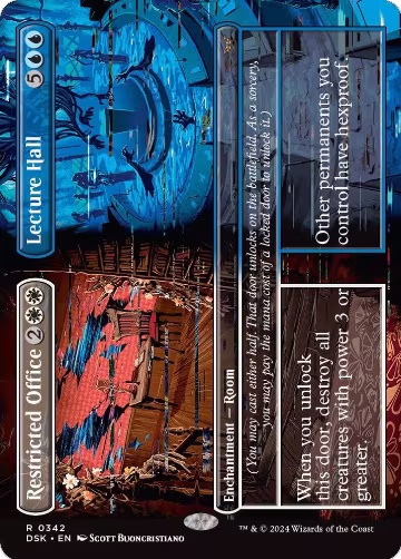 Restricted Office // Lecture Hall (Borderless) (342), Duskmourn: House of Horror — Magic card price