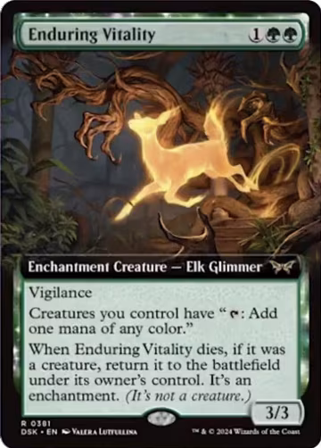 Enduring Vitality (Extended Art) (381), Duskmourn: House of Horror — Magic card price