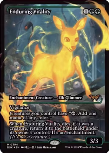 Enduring Vitality (Showcase) (394), Duskmourn: House of Horror — Magic card price