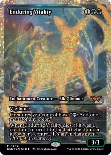 Enduring Vitality (Showcase) (Fracture Foil) (404), Duskmourn: House of Horror — Magic card price