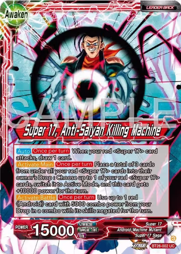Hell Fighter 17 // Super 17, Anti-Saiyan Killing Machine (BT26-002), Ultimate Advent — DB Super card price