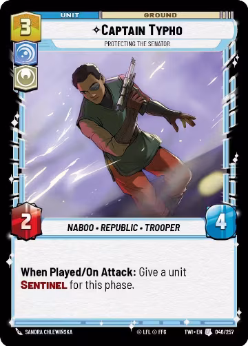 Captain Typho - Protecting the Senator (046/257), Twilight of the Republic — Star Wars card price