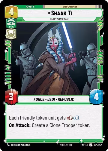 Shaak Ti - Unity Wins Wars (094/257), Twilight of the Republic — Star Wars card price