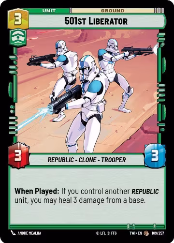 501st Liberator (109/257), Twilight of the Republic — Star Wars card price