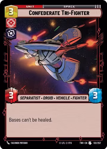 Confederate Tri-Fighter (132/257), Twilight of the Republic — Star Wars card price