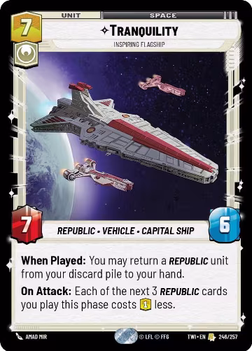 Tranquility - Inspiring Flagship (246/257), Twilight of the Republic — Star Wars card price