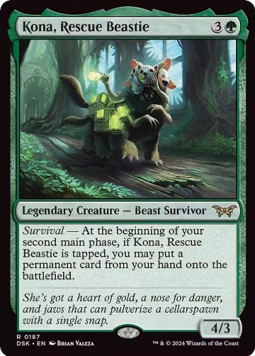 Kona, Rescue Beastie (0187) (187), Duskmourn: House of Horror — Magic card price