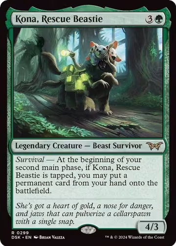 Kona, Rescue Beastie (0299) (299), Duskmourn: House of Horror — Magic card price