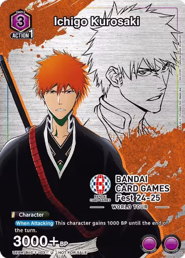 Ichigo Kurosaki (BANDAI Card Games Fest 24-25 World Tour) (UEPR/BLC-1-103), Union Arena Promotion Cards — Union Arena card price