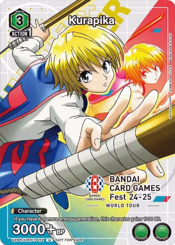 Kurapika (BANDAI Card Games Fest 24-25 World Tour) (UEPR/HTR-1-072), Union Arena Promotion Cards — Union Arena card price