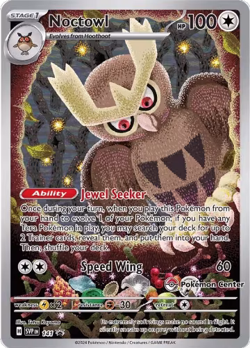 Noctowl - 141 (Pokemon Center Exclusive) (141), Scarlet & Violet Promo Cards — Pokémon card price