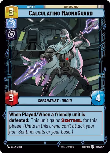 Calculating MagnaGuard (033/257), Twilight of the Republic — Star Wars card price